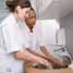 Medical students washing hands