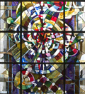 Stained Glass window in Burlington House stairwell