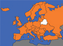 Countries signed up to the Bologna agreement highlighted in Orange
