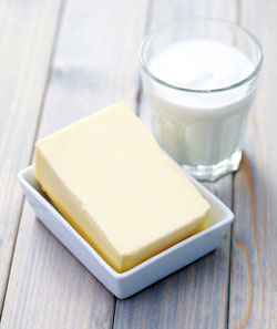 Butter and milk