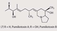 Chemical structures - pumiliotoxins A and B