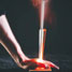 A fire piston igniting