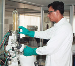 Oxygen Healthcare's Indian lab has analytical equipment imported from the UK