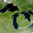 Satellite picture of the Great Lakes region