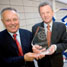 The President's award presented to Dr Les Kershaw by Dr Simon Campbell