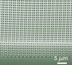 Nanoscale grid of titanium oxide