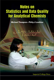 Book cover - Notes on statistics and data quality for analytical chemists