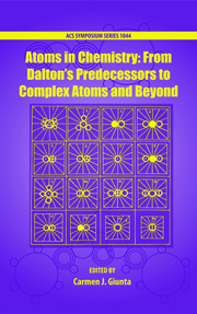Book cover - Atoms in chemistry: from Dalton's predecessors to complex atoms and beyond