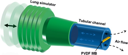 Device for harvesting energy from respiration