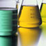Flasks of chemicals