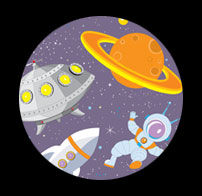 Image of Martians in space