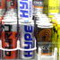 Canned sports drinks in a fridge cabinet
