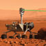 The rover on the Martian surface