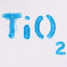 Photograph of an oxygen indicator ink printed as the letters TiO2 on plastic