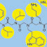 A proteasome inhibitor with side-chains highlighted
