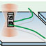 tiny hook holding DNA strand