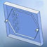 A microfluidic reaction chamber with miniaturised luer fitting