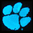 Luminescent paw print