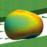 A particle passing through diagonal ridges
