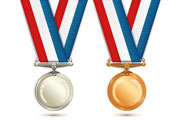 Bronze and silver medals
