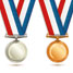Bronze and silver medals