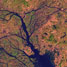 Dicofol, a close relative of DDT, superimposed on picture of the Pearl River Delta