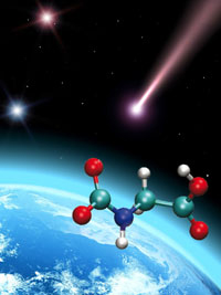 Comet with glycine