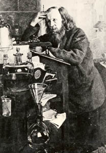 Mendeleev at desk