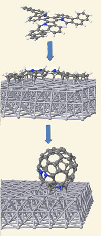 Fullerenes formed on a surface