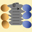 Electrons shuttled between two enzymes on a graphite particle