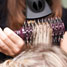 Person having their hair styled