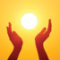 Hands held up in front of the sun