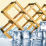 Collapsible wine rack and ice cubes