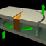 Bending visible light away from itself
