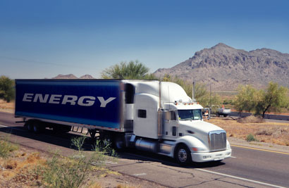 Tanker in desert