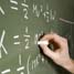 Equations on black board