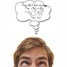 Student thinking about maths