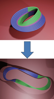 Different configurations achieved by DNA kirigami