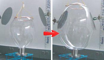 blowing bubbles of nanocomposite films