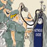 A cartoon of nitrous oxide in use in an operating theatre