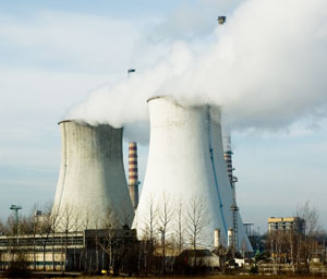 Steam from power station cooling towers