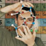student with molecular model