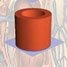 Bio-ink particles fused into a cylindrical shape