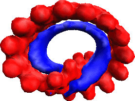 AM1 Computed Molecular Electrostatic Potential for Cyclacene, n=15, t=1. 