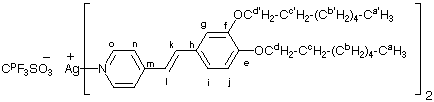 {Structure of [AgSt(7-3,4)<sub>2</sub>][OTf]}