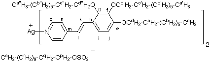{Structure of [AgSt(8-2,3,4)<sub>2</sub>][DOS]}