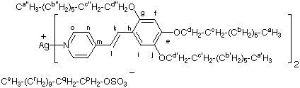 {Structure of [AgSt(8-2,4,5)<sub>2</sub>][DOS]}