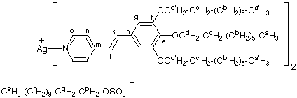 {Structure of [AgSt(8-3,4,5)<sub>2</sub>][DOS]}
