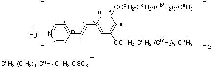 {Structure of [AgSt(6-3,5)<sub>2</sub>][DOS]}