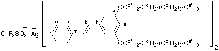 {Structure of [AgSt(6-3,5)<sub>2</sub>][OTf]}